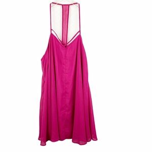 Tobi Magenta Pink Sheer Flowy Tank Cami Top S